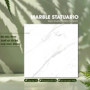 Gạch Ốp Lát Ấn Độ 1000x1000 Mã Marble Statuario