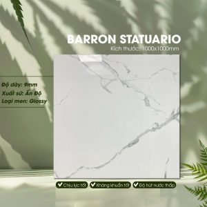 Gạch Ốp Lát Ấn Độ 1000x1000 Mã Barron Statuario