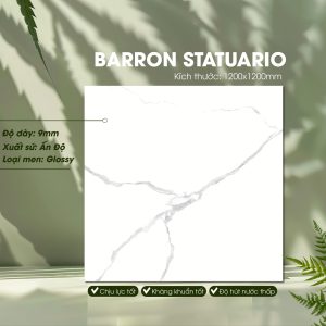 Gạch Ốp Lát Ấn Độ 1200x1200 Mã Barron Statuario