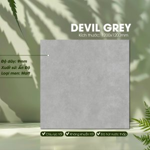 Gạch Ốp Lát Ấn Độ 1200x1200 Mã Devil Grey