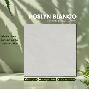 Gạch Ốp Lát Ấn Độ 1200x1200 Mã Roslyn Bianco